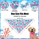 Reginary 180 Pcs Spring Dog Bandanas Bulk Hawaiian Triangle Dog Scarfs Bib Bandanas Plaid Flamingo Pet Triangle Bibs Kerchief Adjustable Bandana for Pet Grooming Costume Accessory(Paw Print)