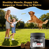 Petterm Dog Muscle Gain Chews - Dog Weight Gain Treat Weight Gain Supplements for Dogs Muscle Builder - with High Protein & Amino Acids for Lean Strength Recovery - 100 Chews for All Breeds & Ages