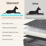 Warmrest Large Dog Beds Large Sized Dogs 45x35x7 Inch, Orthopedic XXL XL Dog Bed for Medium Size Dogs, Big Waterproof Couch Sofa with Removable Washable Cover for Pet, Dark Grey