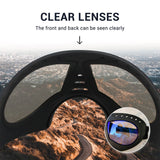 PETLESO Large Dog Goggles Pet Eyes Protection for Medium to Large Breed, Windproof Snowproof UVproof Dog Sunglasses for Outdoor Hiking/Cycling/Driving, Soft Frame Adjustable Straps, Clear Blue Lens