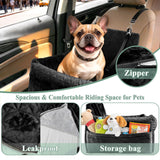 Dog Booster Car Seat for Small/Medium Dogs, VIVASNIFF 6 Inches Memory Foam Elevated Dog Pet Car Bed up to 45 lbs with 2 Safety Belts, Leakproof, Detachable and Washable (Black).