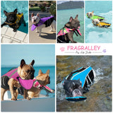 Dog Life Jacket, French Bulldog Life Vest for Swimming Boating, Dog Swim Vest with Chin Float and Rescue Handle, High Flotation Puppy Life Jackets (Chest Girth: 17" to 30", Weight: 17" to 28" LB)