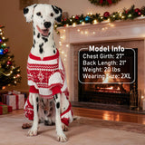 KYEESE Dog Christmas Pajamas, Holiday Dog Pajamas for Small Dogs with Snowflake Pattern, Warm Fleece Cat Onesie Cozy Christmas Outfit for Puppy Kitten Xmas Sweater Pet Jumpsuit, Small