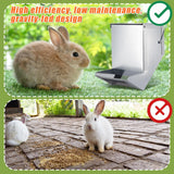 Maxcheck 2 Pcs Rabbit Feeder for Cages Small Animal Food Dispenser with Lid Metal Chicken Grit Oyster Shell Feeders Outside(4.7 Inches,Mesh Bottom,Silver)