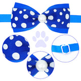 PET SHOW Cute Bow Ties Collar for Small Dogs Puppy Cats Adjustable Bowties Neckties Pet Grooming Accessories Assorted Randomly Pack of 50 (Boy Bow Ties)