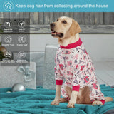 LovinPet Big Dog Pajamas, Pet Anxiety Relief, Anti Licking, Post Surgery Recovery Clothe, Lightweight Stretch Fabric, Jungle Dreams Fuchsia Print, Large Dog Jammies,Big Breed Pet PJ's, L