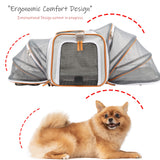 PETCIOUS Airline Approved Pet Carrier Backpack Under seat, Soft Unique Dog Purse Travel Carriers Backpacks for Hiking Camping Outdoor, Tote Front Expandable Bag for Small Puppy Dogs in Airplane Car