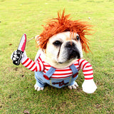 GOYOSWA Dog Halloween Costumes, Pet Deadly Doll Dog Costume Funny Dog Costumes Dog Halloween Costume Clothes for Small Medium Large Extra Large Dogs Pets (Large)