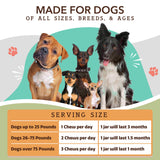 Natural Dog Company Hip & Joint Supplement for Dogs – Supports Mobility, Flexibility & Comfort, Glucosamine, Chondroitin, MSM & Turmeric, Chicken Flavor, 90 Count