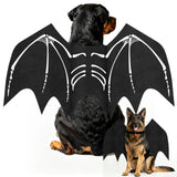 Olanrun Large Dog Halloween Costumes, Adjustable Dog Bat Wings Costumes for Large Dogs with Pumpkin Bell Skeleton Print On The Back, Pet Costume Halloween Cosplay Party Dress Up, XL Black