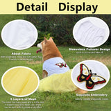 UOSIA Dog Princess Dresses for Large Dogs Girls Sleeveless Pullover Wedding Birthday Tutu Dress with Butterfly Embroidered Summer Breathable Big Breed Female Dog Clothes(Yellow,5XL)