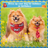 Bunnycool 72 Pcs Dog Bandanas Tie Set Cute Bulks Pet Scarves with Paw Cat Pattern Adjustable Cute Dog Triangle Scarfs Neck Ties for Holiday Birthday Accessories