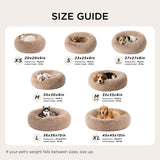 Bedsure Calming Dog Bed for Small Dogs - Donut Washable Small Pet Bed, 23 inches Anti-Slip Round Fluffy Plush Faux Fur Large Cat Bed, Fits up to 25 lbs Pets, Apple Green