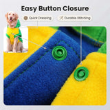 FLAdorepet Funny Halloween Large Dog Dinosaur Costume Outfits,Dog Pajamas Hoodie Winter Warm Pet Clothes Coat for Golden Retriever Pitbull (5XL, Green)