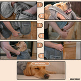 SOGGYDOGGY® US: Luxury Dog Bathrobe, Super Absorbent Microfiber Dog Bath Supplies, Fast Dry in Minutes, Thick & Soft Robe - Pet Grooming, Wash & Pet Hair Dryer - All-Season Dressing Gown (XS)