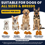 BFDEREN Dog Allergy Chews Probiotics for Dogs Yeast, Itchy Skin and Itchy Ears Itch Relief Immune Pre Probiotic Chews for Pet Digestive Health Anti Itch