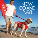 EzyDog Rashguard Vest - Premium Dog Shirt Allowing All-Day Water Use - Tested to Provide 50+ UV Protection - Innovative Design for a Snug, Comfortable Fit (Medium, Red)