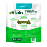 Minties Dental Chews for Dogs, 60 Count, Vet-Recommended Mint-Flavored Dental Dog Treats for Medium Dogs, Bones Clean Teeth, Fight Bad Breath, and Removes Plaque and Tartar