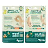 WOOF HonestChew Dog Toy Duo - Durable Dog Chews - Made with Plant-Based Ingredients - Splinter-Resistant - Safer Than Dog Bones - with HonestChew Antler and Infinity - Gift for Dogs - Medium