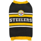 NFL Pittsburgh Steelers Dog Sweater, Size Large. Warm and Cozy Knit Pet Sweater with NFL Team Logo, Best Puppy Sweater for Large and Small Dogs