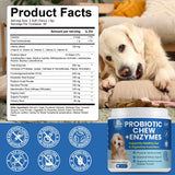 Probiotics Dog Allery Chews for Dogs, Improve Itchy Skin Itchy Ears, Yeast Balance, Gut Health, Probiotics (10 Billion CFU) for Dog Immune Health & Allergy Relief Chews + Vitamins Blend