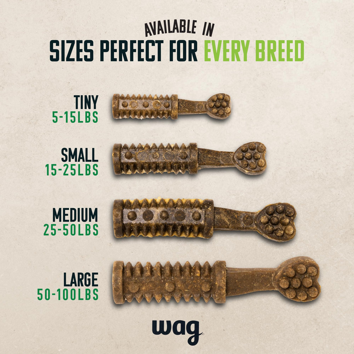 Wag Dental Dog Treats to Help Clean Teeth & Freshen Breath - Medium, Unflavored, 36 Count (Pack of 1)