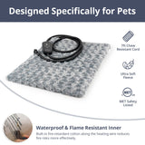 Petace Adjustable Temperature Heated Cat Bed & Dog Heating Pad with Timer, Chew-Resistant Cord, Thick and Soft Cover, Indoor Pet Heating Pad, 27.5" x 15.7"