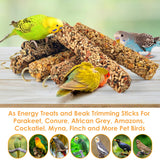 KATUMO Parrot Treats Bird Crunch Sticks Cockatiel Treats Parakeet Snacks Conure Food Sticks for Parakeet Cockatiel Canary Finch Lovebird Conure Lorikeet Parrots