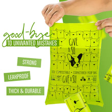 Load image into Gallery viewer, 100% Certified Home Compostable Dog Poop Bags - 10% to Charity - ASTM D6400 &amp; EN 13432 Compliant - 240 x Plant Based Compostable Poop Bags (16 Rolls)
