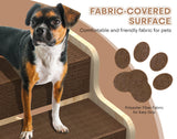 TIMHAKA Dog Stairs for Small Dogs, 3-Step Wooden Dog Ramp for Bed, Couch & Car, Non-Slip Pet Stairs for Small Old Short-Legged Puppy & Cat, Indoor Pet Steps with X-Brace Support