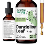 Forever Puppy Dandelion Leaf Drops for Dogs - Kidney Health Liquid Supplement for Large, Medium & Small Dogs - Kidney Cleanse Detox Drops w/Dandelion Leaves Tincture - 2 oz