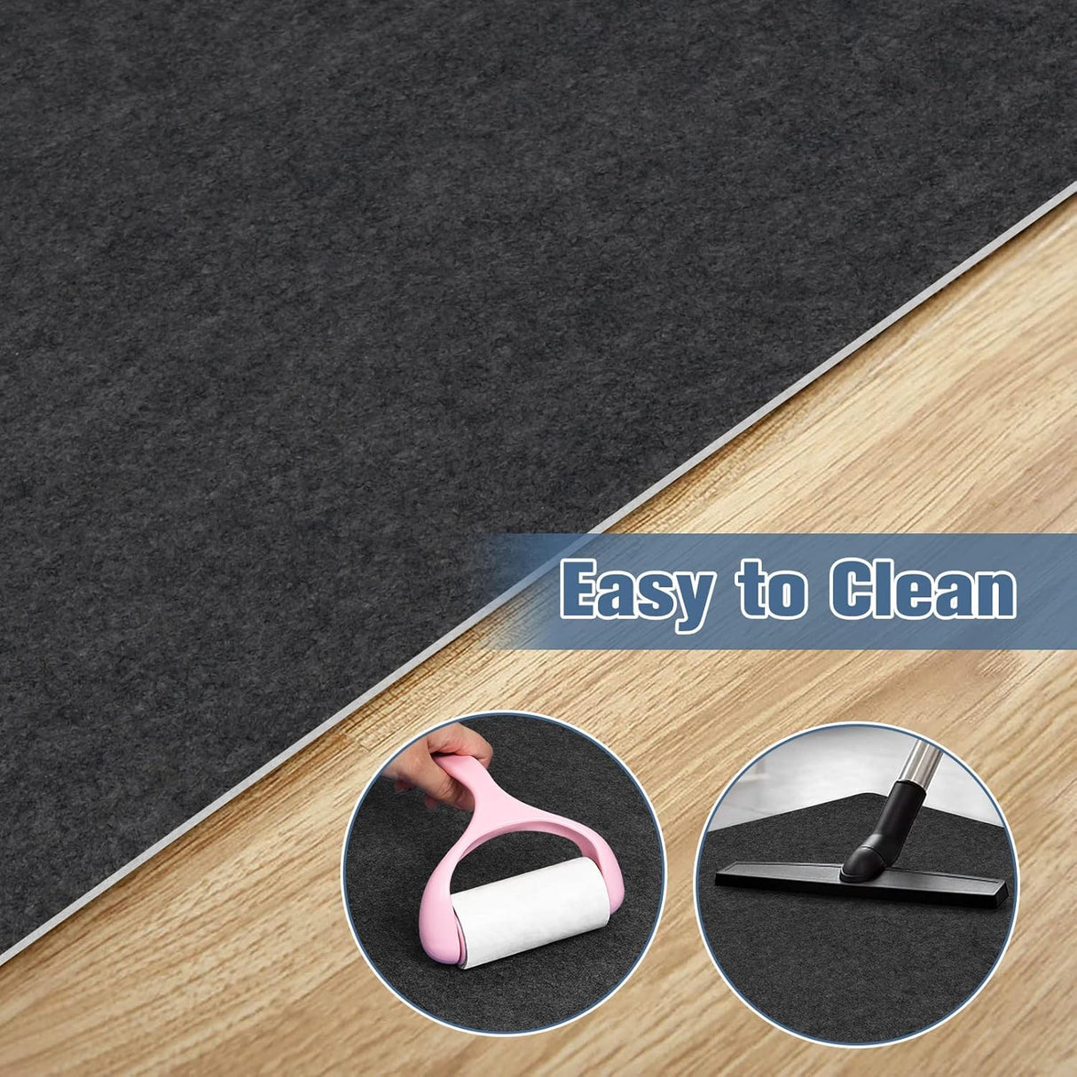 Placoot Desk Chair Mat for Hardwood Floor & Tile 55"x35" Office Chair Mat for Rolling Chairs Large Anti-Slip-Recyclable Material Computer Chair Mat Rug for Office/Home
