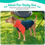 Tooth & Honey Pitbull Dog Sweater - Dark Green & Orange (Large)