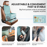 Dog Booster Car Seat with Washable Removable Cover for Small Dogs up to 13 lbs,Fits Car Truck SUV,(Green).