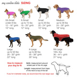 My Canine Kids Jacket for All Dogs, Fleece-Lined, Waterproof Doggie Vest, Reflective Pet Parka (6800) (Medium, Red/Black)