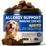Furry Armor Dog Allergy Relief Chews - Dog Itching Skin Relief - 180 Chews - Anti-Itch, Hot Spots, Paw Licking - Immune Health - Omega 3 Fish Oil - Dry Itchy Skin and Coat Supplement