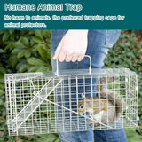 Large 1-Door Humane Animal Trap for Raccoons, Cats, Groundhogs, Opossums, with Metal Guard Handle, 24inch x 7.5inch x 8.3inch