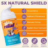 Tetesol Dog Itchy Skin Relief Cream Hot Spot Treatment, Dogs Balm Rapid Healing Dry Itchy Skin with Colloidal Oatmeal Manuka Honey- 100g Lotion with Applicator