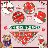 Amylove 120 Pcs St. Patrick's Day Dog Bandanas Bulk Holiday Triangle Dog Pack Puppy Kerchief Bandana Adjustable Spring Pet Scarf for Pet Cat Costume Accessories Decor(Snowman)