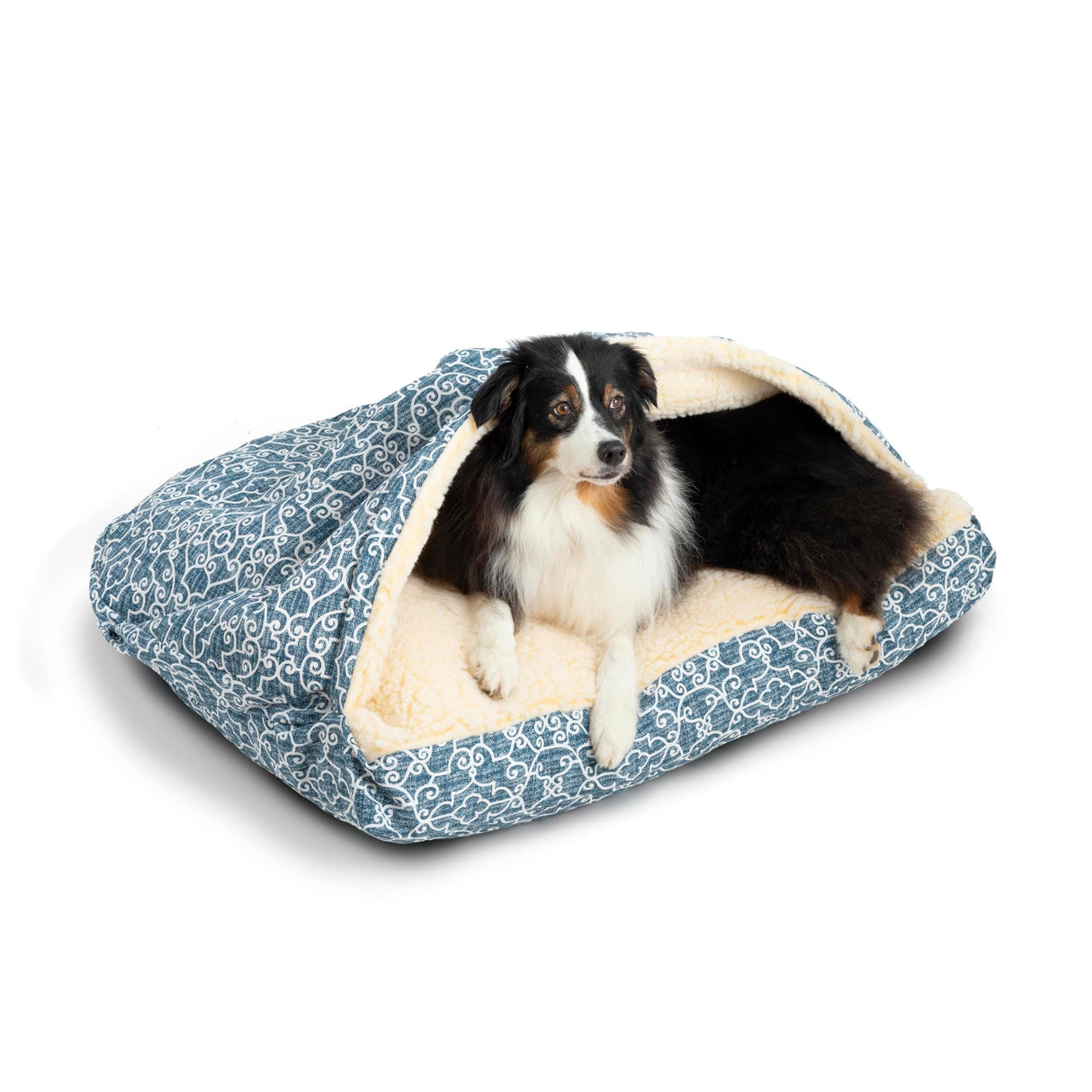 Snoozer Pet Products Luxury Rectangle Cozy Cave, Wag Collection, Medium, Ramey Oxford