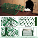 Kittmip 8 Pcs Humane Rat Trap Chipmunk Squirrel Cage Trap Foldable Rodent Trap for Small Live Animal Voles Hamsters Cage Catch and Release for Indoors Outdoors Kitchen Yard Garage (Green)