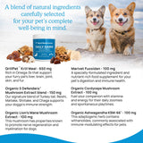 Real Mushrooms Whole Dog Health – Functional Mushroom Blend for Dogs with Lion’s Mane, Cordyceps, Turkey Tail, Reishi, Shiitake for Overall Wellbeing of Dogs – 2.65 oz Powder Supplement
