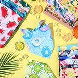 Reginary 120 Packs Dog Bandanas Bulk Dog Scarf Adjustable Holiday Pet Scarf Washable Scarves Triangle Drool Bibs for Cat Pet Costume Supply(Summer Series)