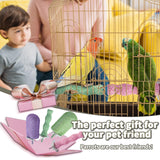 4PCS Bird Beak Grinding Stone,Cage Accessories for Parakeets,Bird Parrot Cage Perch, Stand Platform Foot Claws Trimmer Chewing Toys for Budgies, Parakeets, Cockatiels, Conures