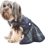 Parisian Pet Scottish Dog Dress - Festive Holiday Clothes for Large Dogs Girl - Plaid Green Pet Dress - Stylish Dog Wedding Outfit - Lightweight Puppy Clothes - Sleeveless Party Dresses for Dogs