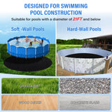 TIXANF 350G/M² Thicker 21FT Pool Liner Pad,Seamless Above Ground Pool Liner,Pre-Cut Heavy Duty Round Pool Liner Pad, Durable Geotextile Material,Puncture Protection,Extend Liner Life(Black)