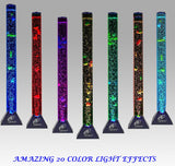 Lightahead Extra Large 4 FT LED Fantasy Bubble Fish Tube Fake Aquarium with Remote Control,10 Fish & 20 Color Light Effects. The Ultimate Sensory Lamp.