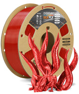 OVERTURE Silk Filament PLA 1.75mm Clog-Free Shiny 3D Printer Filament, 1kg Spool (2.2lbs), Dimensional Accuracy +/- 0.02 mm, Fit Most FDM Printer (Silk Christmas Red)