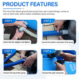 1.5" Pool Pump Hose for 29060E Intex Pumps, Saltwater Systems, and Sand Filters,59" Long Replacement Hoses fit for Intex & Coleman Above Ground Pools Parts (2 Pack)