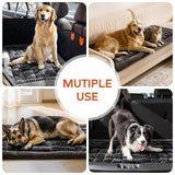 Tranquitas Backseat Pet Bed Mat, Dog Bed for Cars, Fit for Backseat Extenders, Car Seat Protector, Nonslip Soft Durable for Cars (Dark Gray, 24.5" x 51")